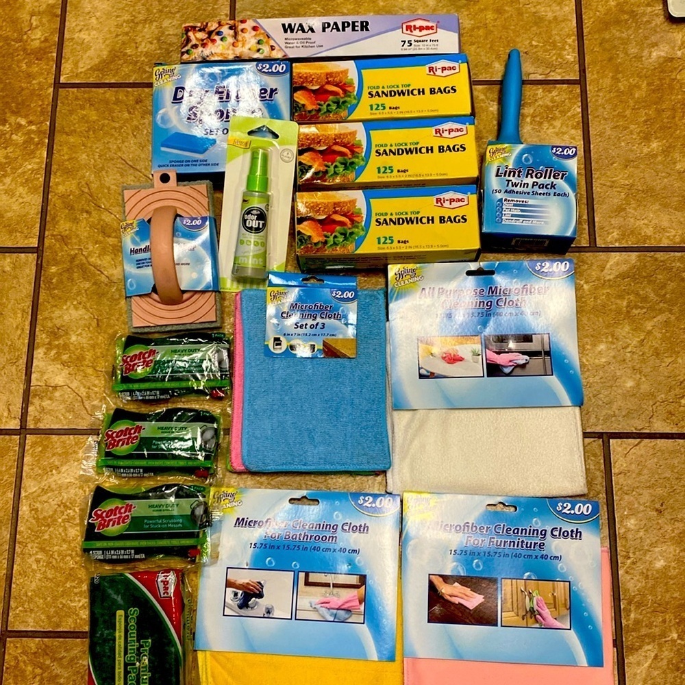 Household Bags/Cleaning Bundle Sponges Baggies Scrubbers